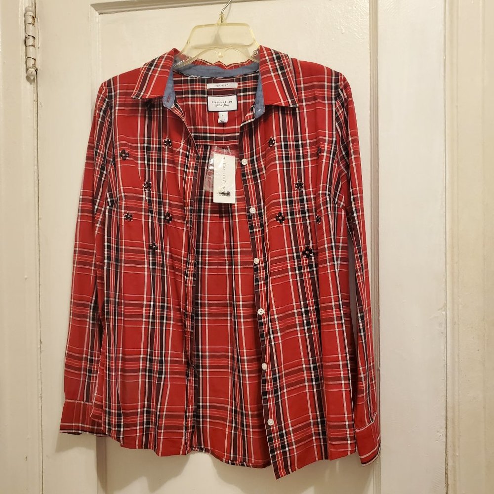Womens Charter Club Plaid shirt